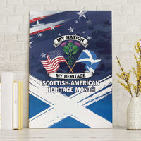 USA Scotland Flag Canvas Wall Art My Nation My Heritage