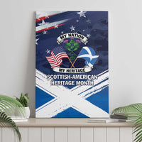 USA Scotland Flag Canvas Wall Art My Nation My Heritage