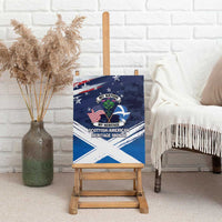 USA Scotland Flag Canvas Wall Art My Nation My Heritage