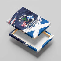 USA Scotland Flag Canvas Wall Art My Nation My Heritage