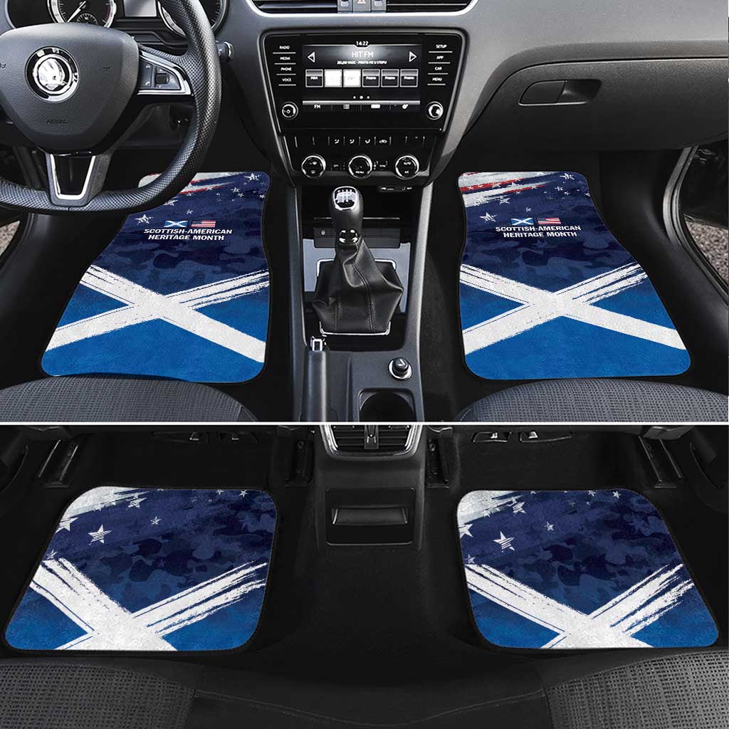USA Scotland Flag Car Mats My Nation My Heritage