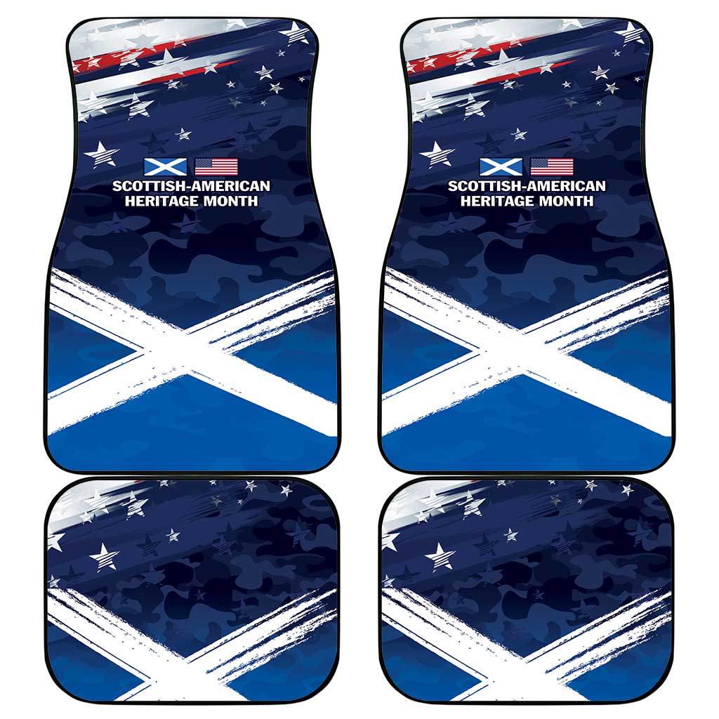 USA Scotland Flag Car Mats My Nation My Heritage