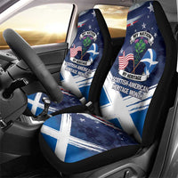 USA Scotland Flag Car Seat Cover My Nation My Heritage