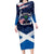 USA Scotland Flag Family Matching Long Sleeve Bodycon Dress and Hawaiian Shirt My Nation My Heritage