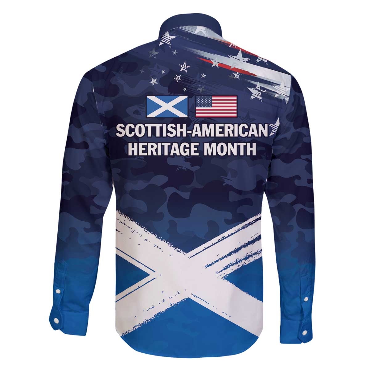 USA Scotland Flag Family Matching Off The Shoulder Long Sleeve Dress and Hawaiian Shirt My Nation My Heritage