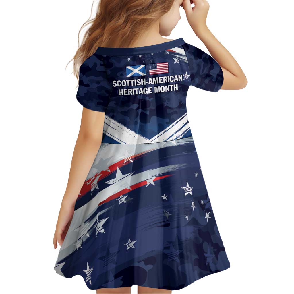 USA Scotland Flag Family Matching Off Shoulder Maxi Dress and Hawaiian Shirt My Nation My Heritage
