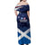 USA Scotland Flag Family Matching Off Shoulder Maxi Dress and Hawaiian Shirt My Nation My Heritage