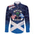 USA Scotland Flag Family Matching Puletasi and Hawaiian Shirt My Nation My Heritage