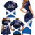 USA Scotland Flag Family Matching Short Sleeve Bodycon Dress and Hawaiian Shirt My Nation My Heritage