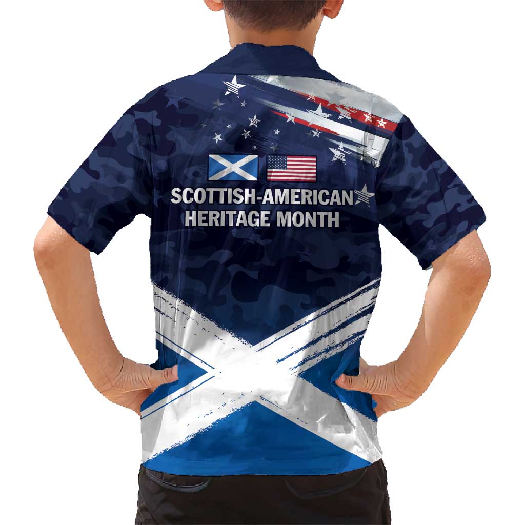 USA Scotland Flag Family Matching Tank Maxi Dress and Hawaiian Shirt My Nation My Heritage