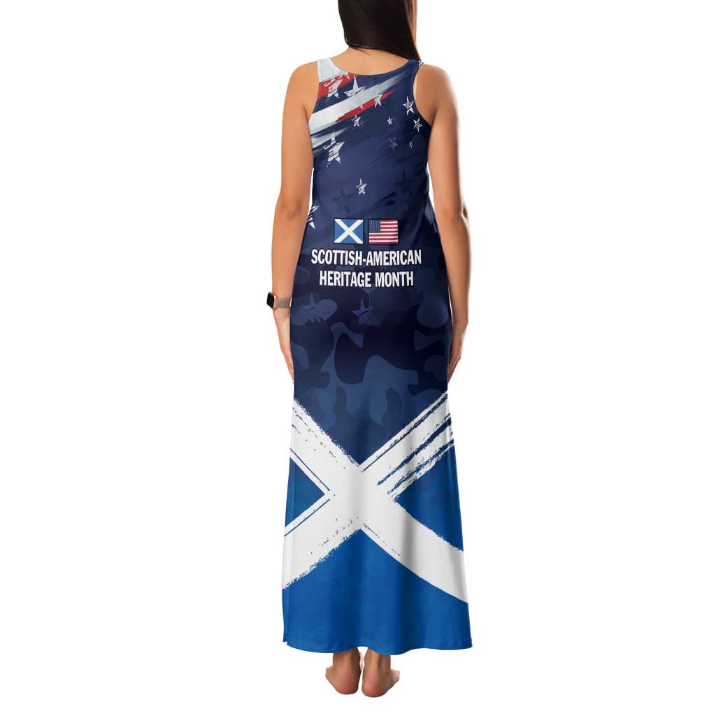 USA Scotland Flag Family Matching Tank Maxi Dress and Hawaiian Shirt My Nation My Heritage