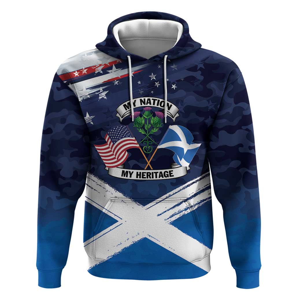 USA Scotland Flag Hoodie My Nation My Heritage