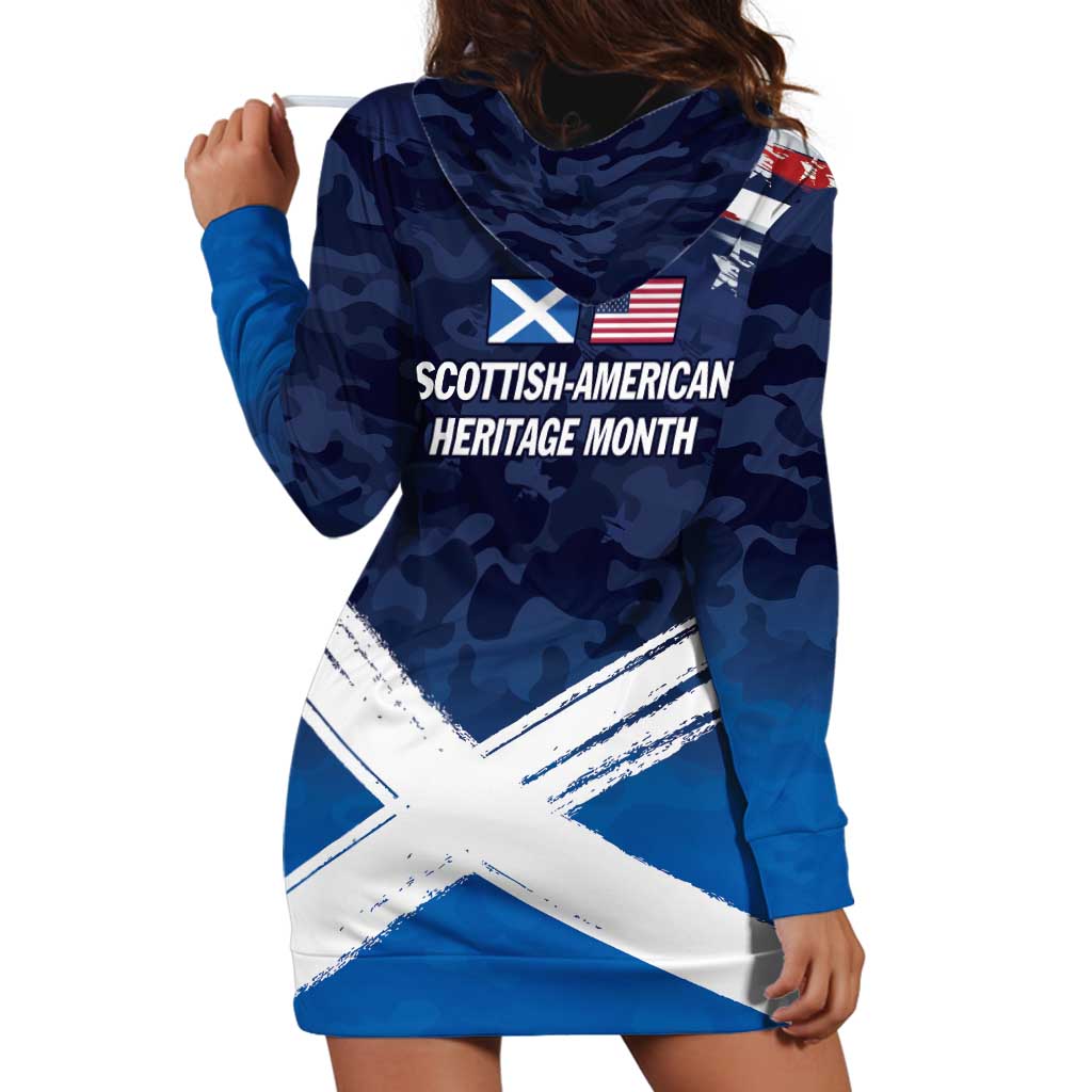 USA Scotland Flag Hoodie Dress My Nation My Heritage