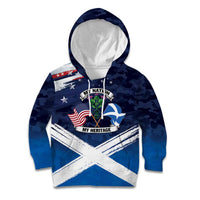 USA Scotland Flag Kid Hoodie My Nation My Heritage