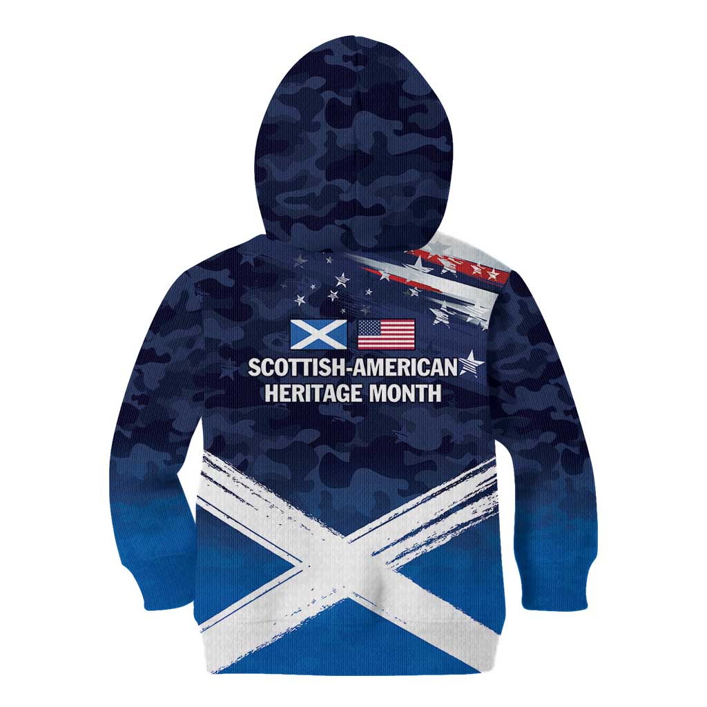 USA Scotland Flag Kid Hoodie My Nation My Heritage