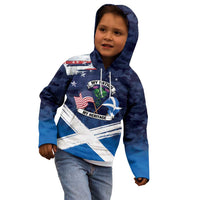 USA Scotland Flag Kid Hoodie My Nation My Heritage