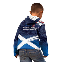 USA Scotland Flag Kid Hoodie My Nation My Heritage