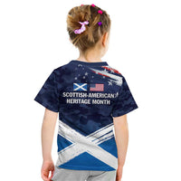 USA Scotland Flag Kid T Shirt My Nation My Heritage