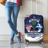 USA Scotland Flag Luggage Cover My Nation My Heritage