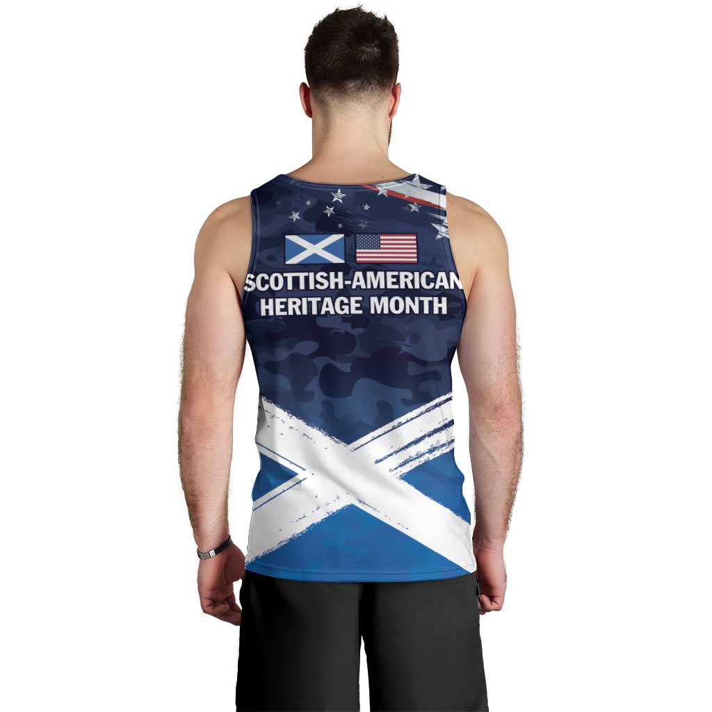 USA Scotland Flag Men Tank Top My Nation My Heritage