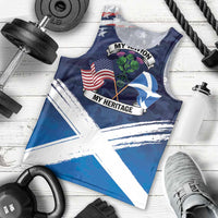 USA Scotland Flag Men Tank Top My Nation My Heritage