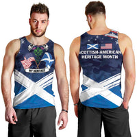 USA Scotland Flag Men Tank Top My Nation My Heritage