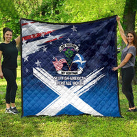 USA Scotland Flag Quilt My Nation My Heritage