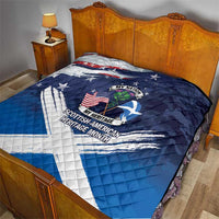 USA Scotland Flag Quilt My Nation My Heritage