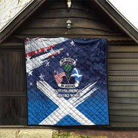 USA Scotland Flag Quilt My Nation My Heritage