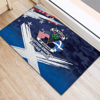 USA Scotland Flag Rubber Doormat My Nation My Heritage