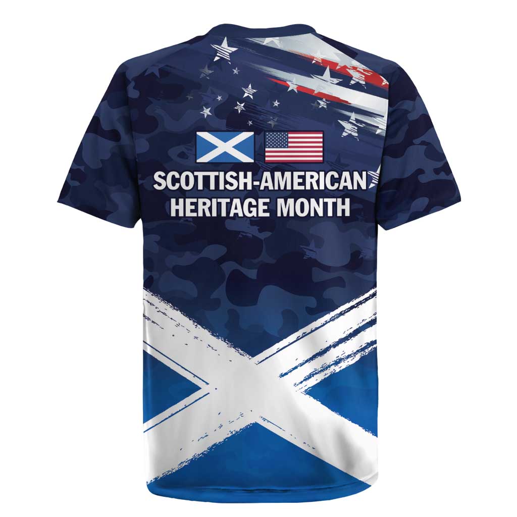 USA Scotland Flag Rugby Jersey My Nation My Heritage