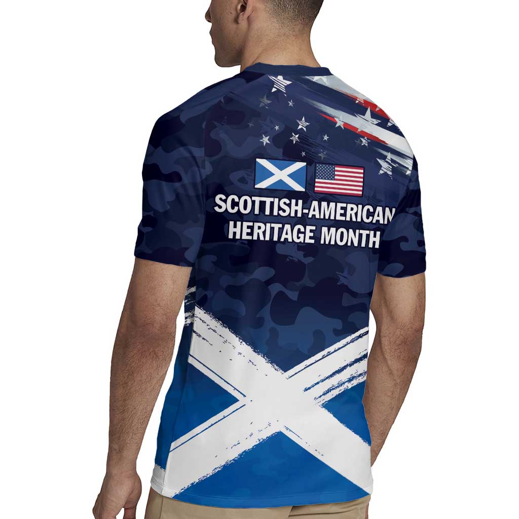 USA Scotland Flag Rugby Jersey My Nation My Heritage