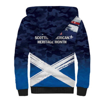 USA Scotland Flag Sherpa Hoodie My Nation My Heritage