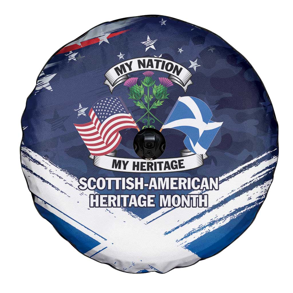 USA Scotland Flag Spare Tire Cover My Nation My Heritage