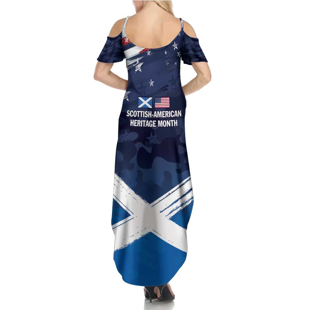 USA Scotland Flag Summer Maxi Dress My Nation My Heritage