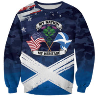 USA Scotland Flag Sweatshirt My Nation My Heritage