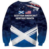 USA Scotland Flag Sweatshirt My Nation My Heritage