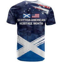 USA Scotland Flag T Shirt My Nation My Heritage
