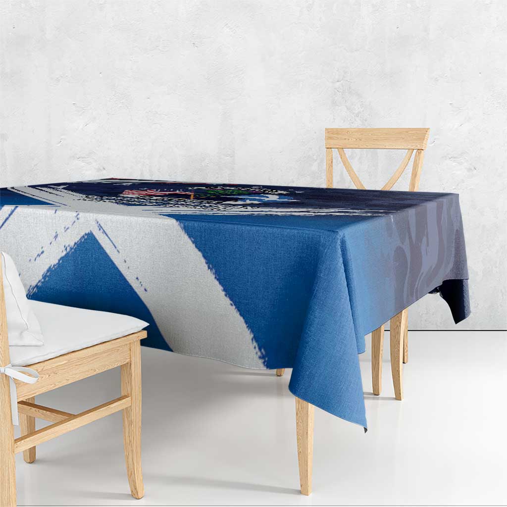 USA Scotland Flag Tablecloth My Nation My Heritage