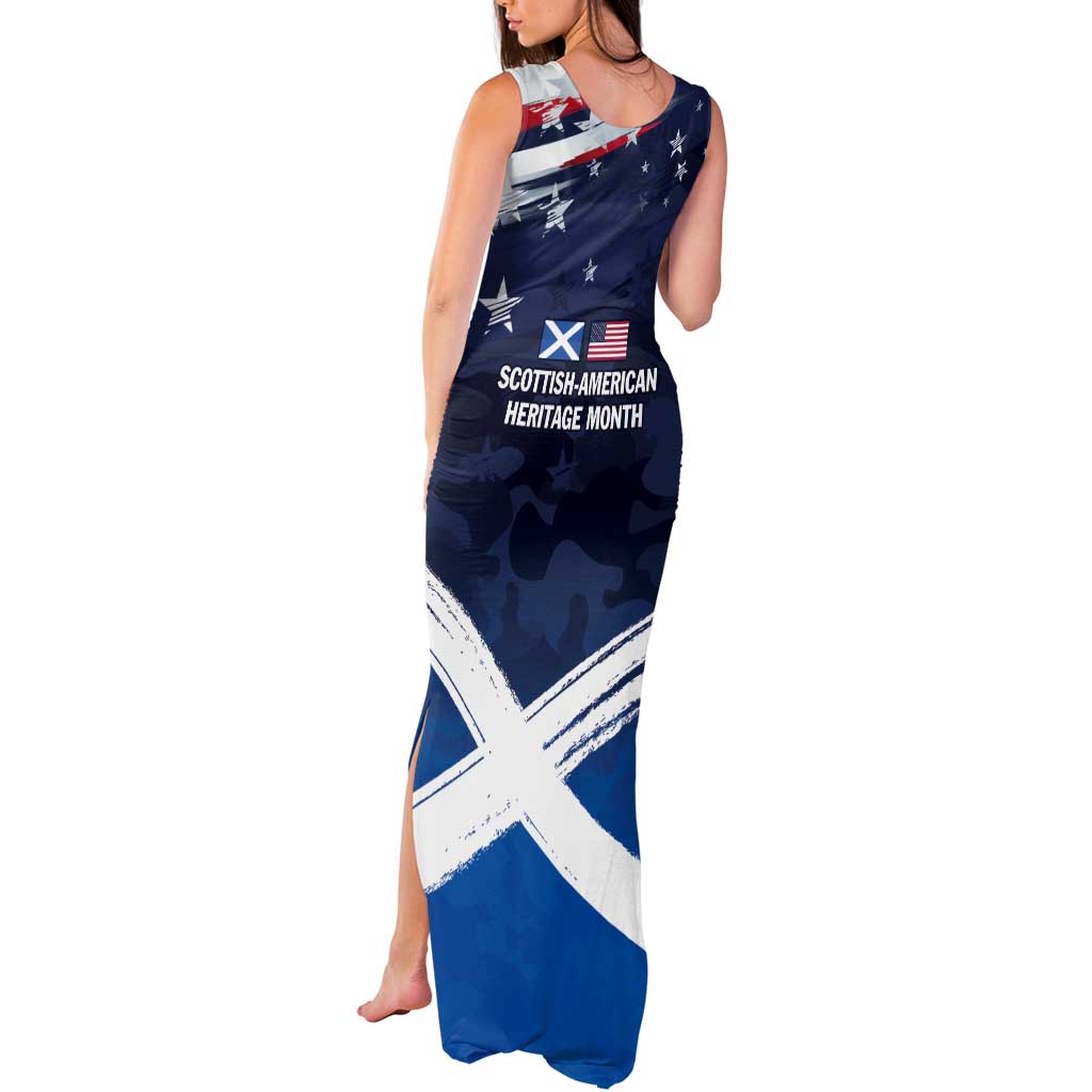 USA Scotland Flag Tank Maxi Dress My Nation My Heritage