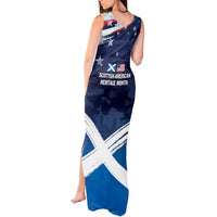 USA Scotland Flag Tank Maxi Dress My Nation My Heritage