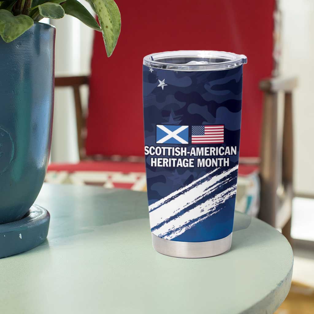 USA Scotland Flag Tumbler Cup My Nation My Heritage