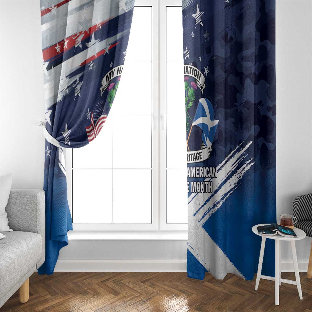 USA Scotland Flag Window Curtain My Nation My Heritage