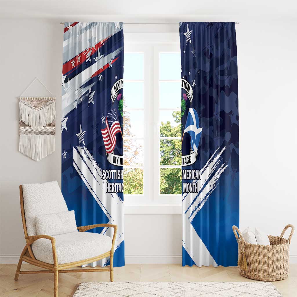 USA Scotland Flag Window Curtain My Nation My Heritage