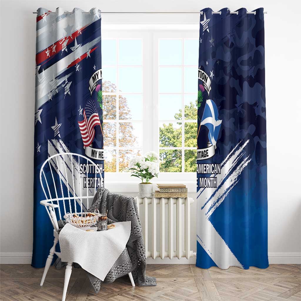 USA Scotland Flag Window Curtain My Nation My Heritage