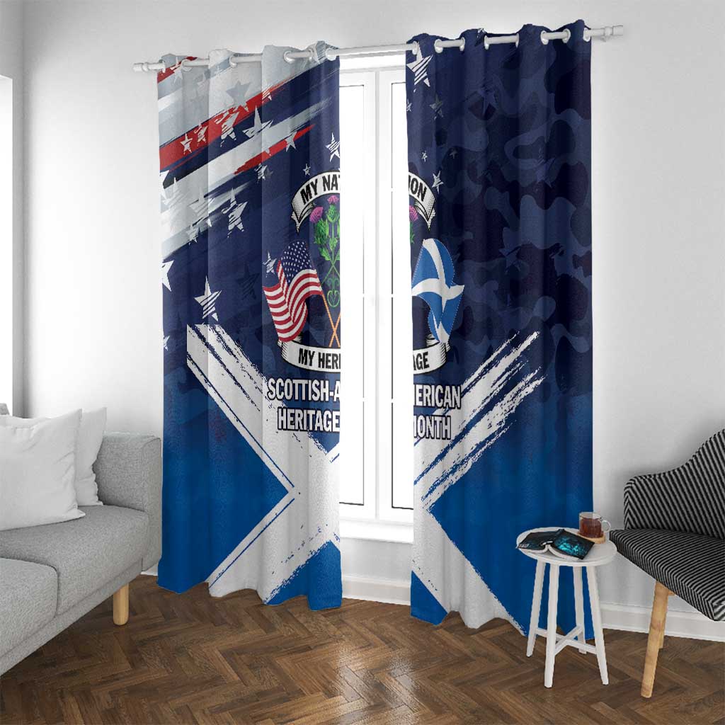 USA Scotland Flag Window Curtain My Nation My Heritage