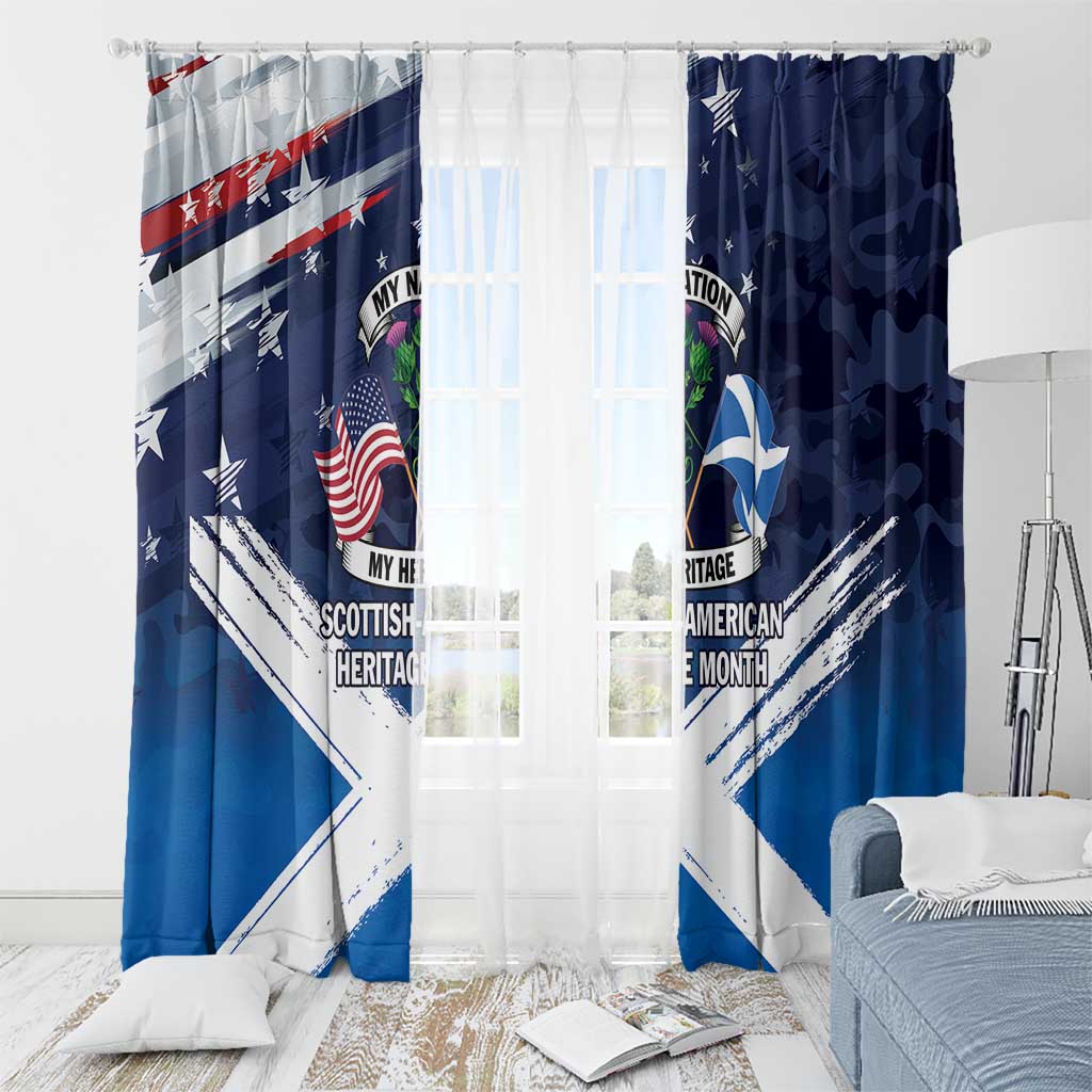 USA Scotland Flag Window Curtain My Nation My Heritage