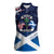 USA Scotland Flag Women Sleeveless Polo Shirt My Nation My Heritage