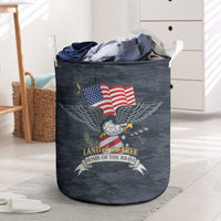 Brave Souls Remembered Patriotic Military Tribute Art Laundry Basket