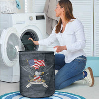 Brave Souls Remembered Patriotic Military Tribute Art Laundry Basket